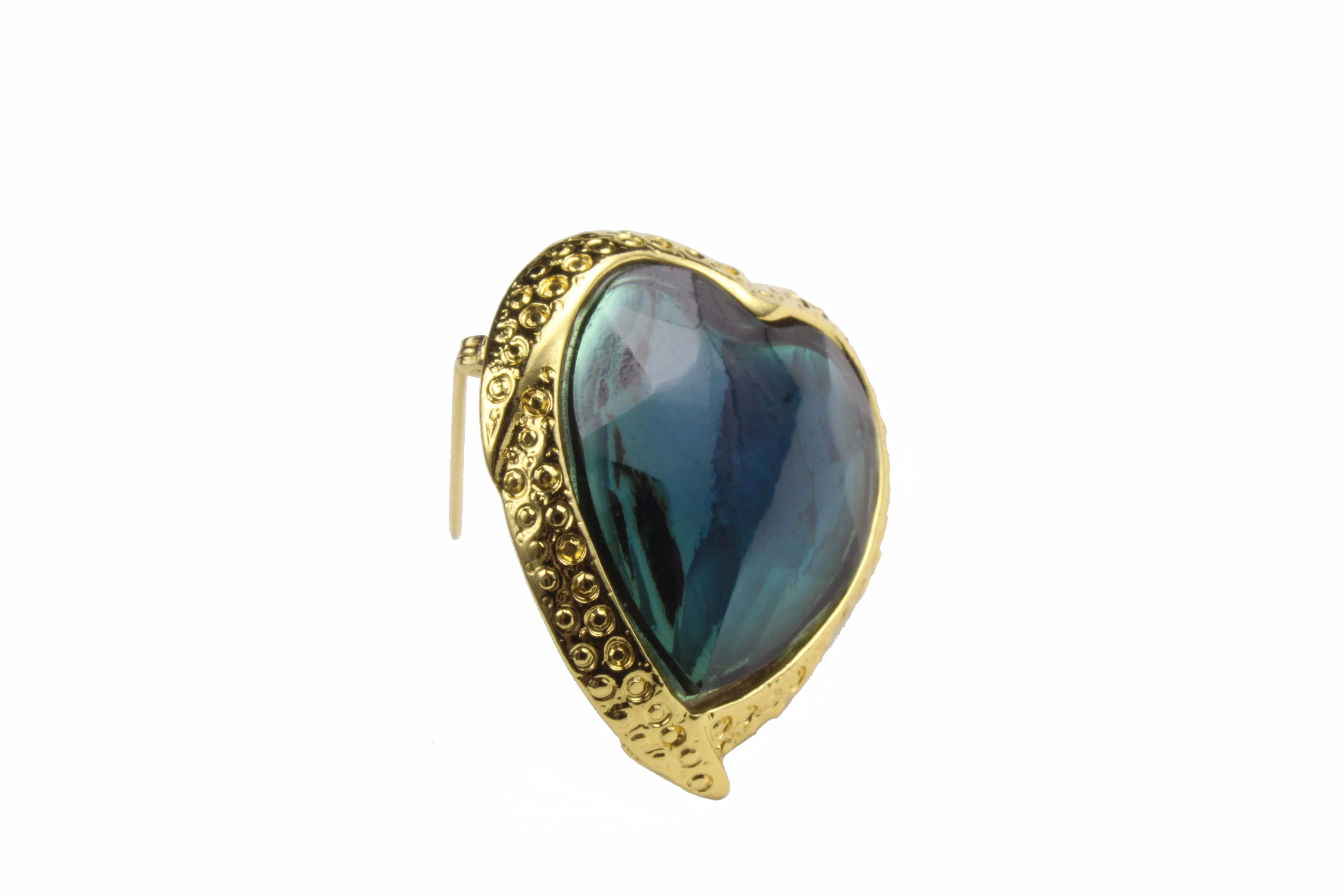 YVES SAINT LAURENT  blue heart brooch